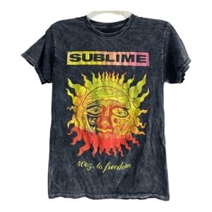Sublime 40oz. To Freedom Acid Washed Tee T-Shirt Small